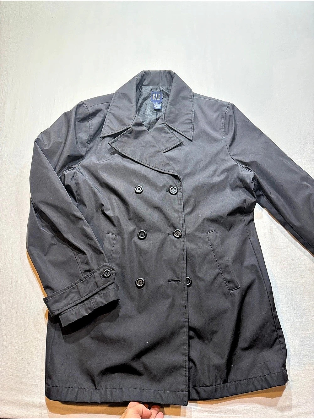 Gap black  Double-Breasted Trench Coat